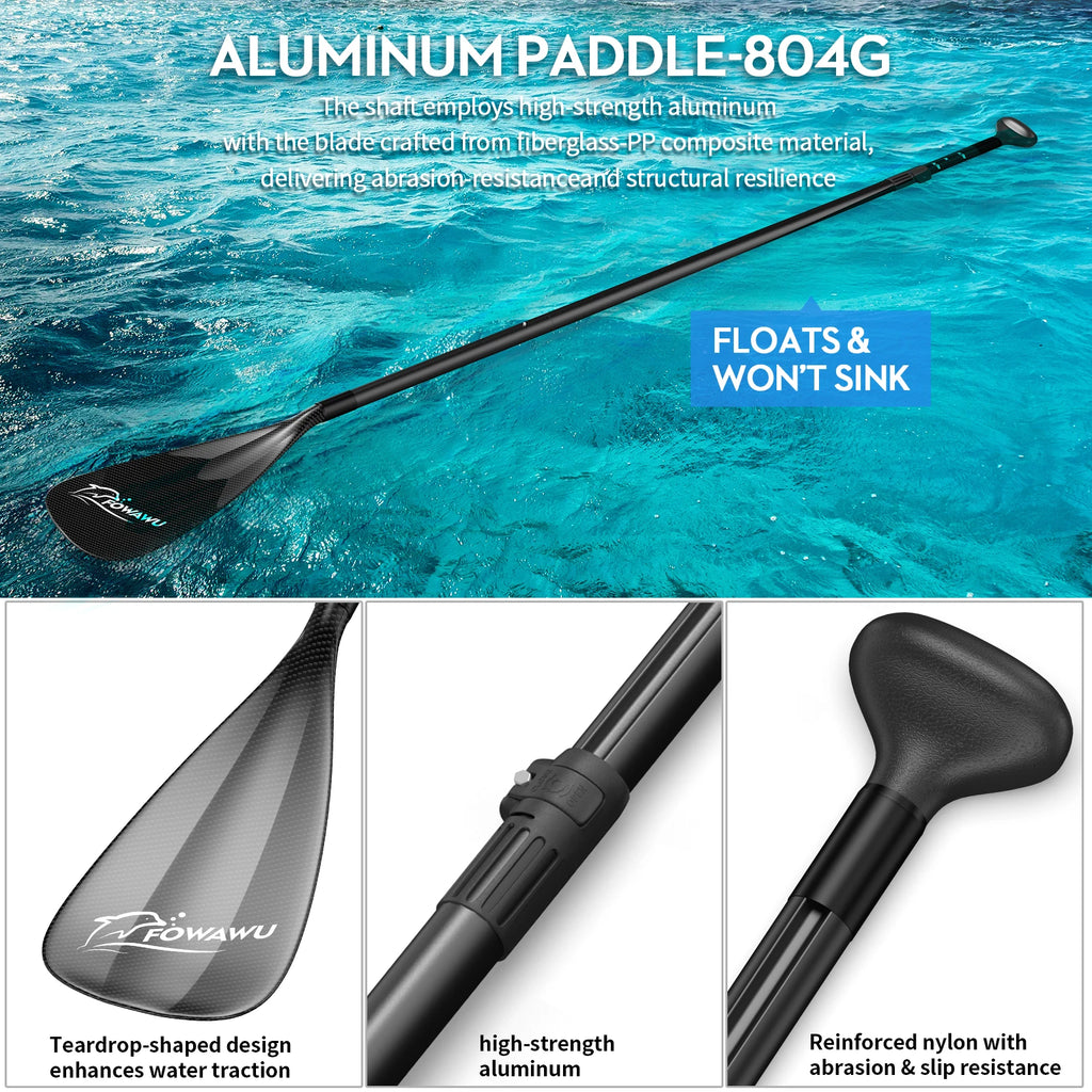 SUP Paddle, Adjustable 3-Piece Aluminium Paddle, Lightweight Stand-up Paddle Board Paddle