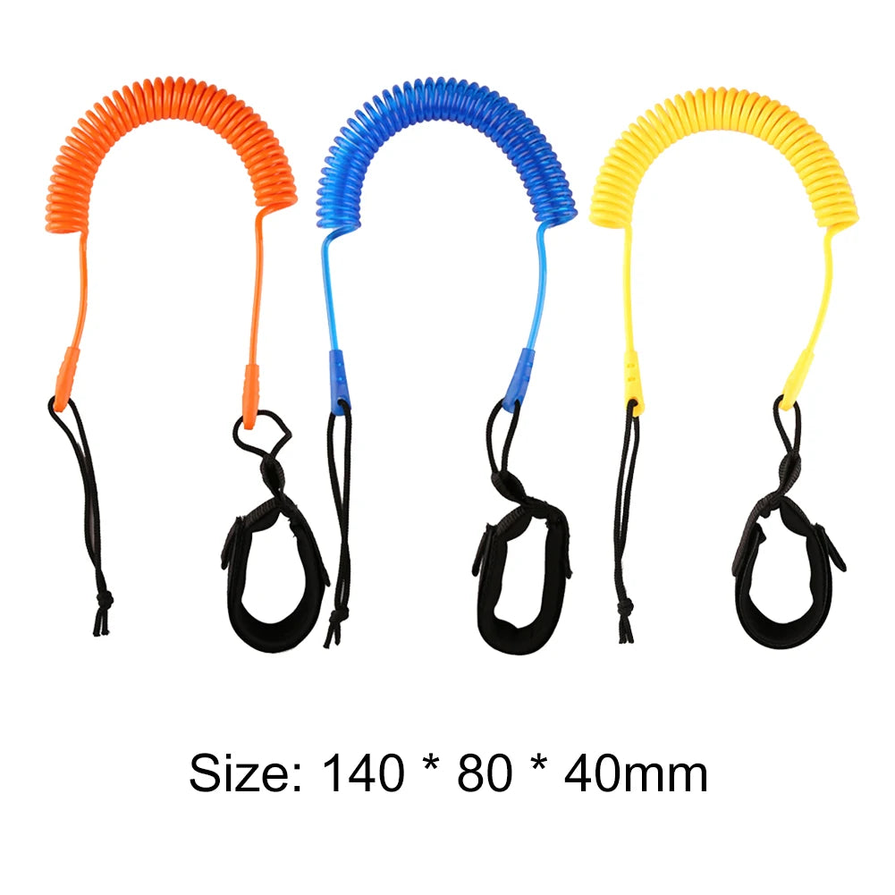 3 Meters Coiled Lanyard Stand Up Paddle Board Surfboard Leash Leg Rope