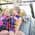 Children's Life Vest with Whistle Adjustable Size Fishing Swimming Water Sports Life Jacket