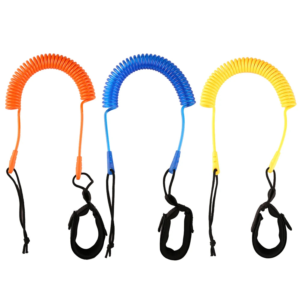 3 Meters Coiled Lanyard Stand Up Paddle Board Surfboard Leash Leg Rope