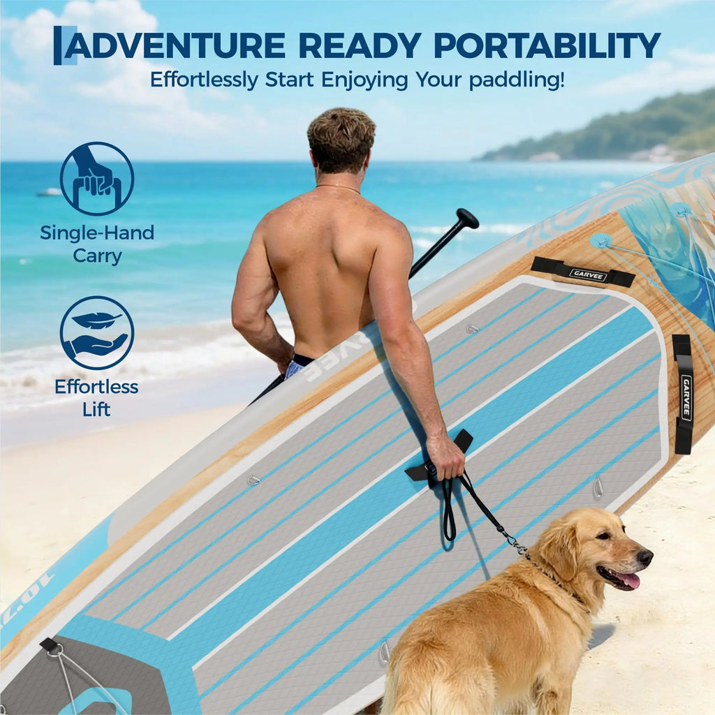 Large 2 Person Inflatable Paddle Board, SUP Accessories, High Weight Capacity, Large Paddle