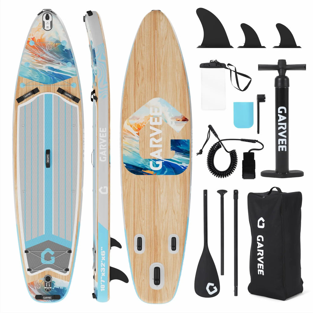 Large 2 Person Inflatable Paddle Board, SUP Accessories, High Weight Capacity, Large Paddle