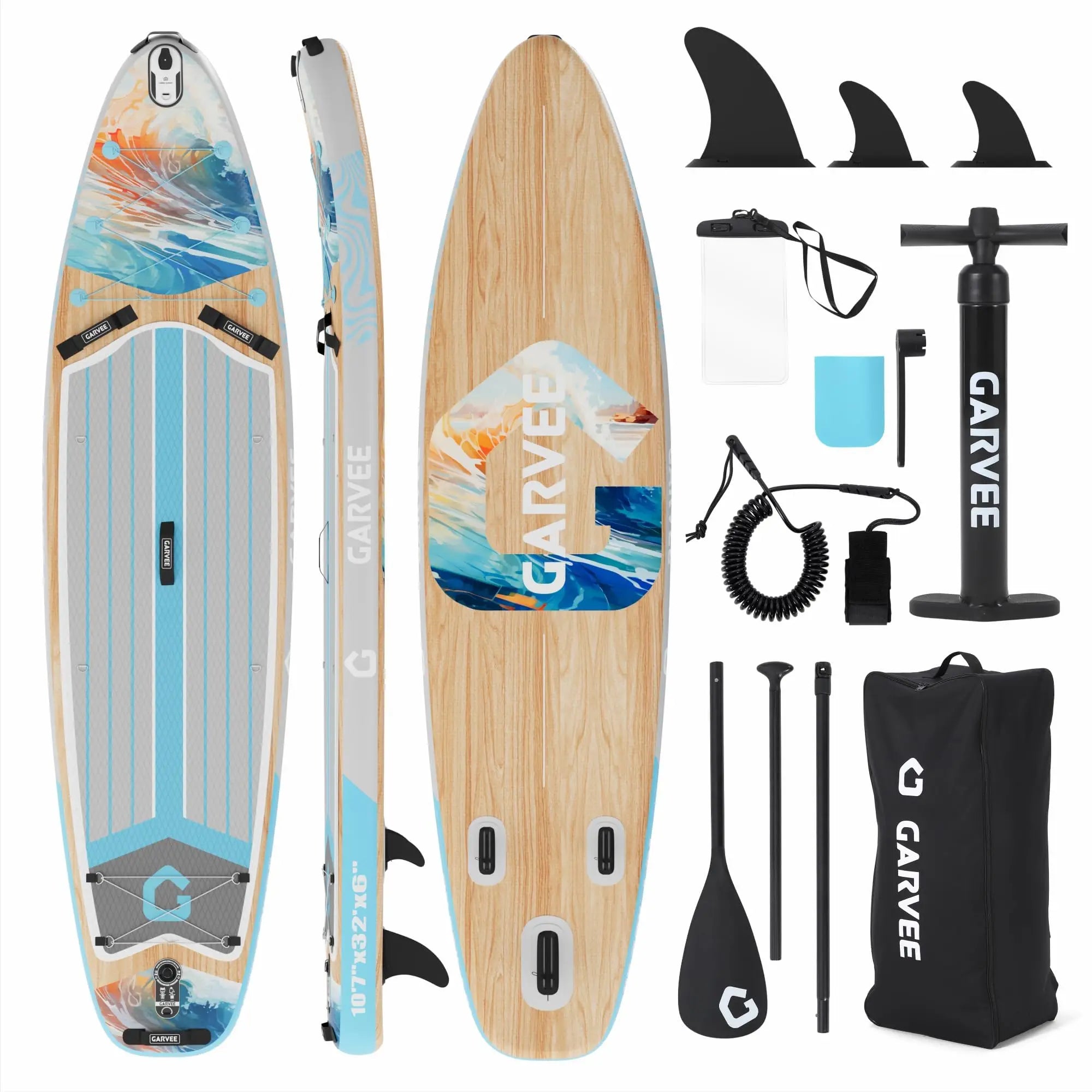 Large 2 Person Inflatable Paddle Board, SUP Accessories, High Weight Capacity, Large Paddle