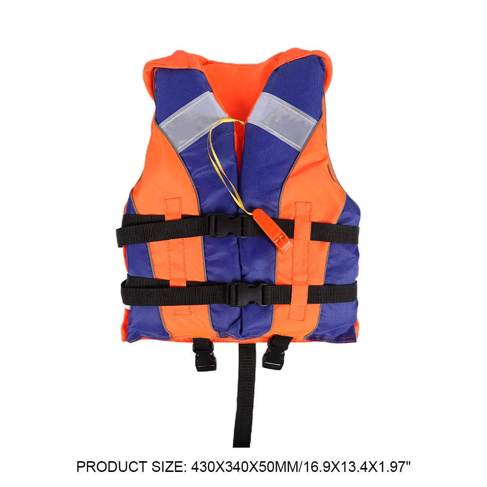 Children's Life Vest with Whistle Adjustable Size Fishing Swimming Water Sports Life Jacket