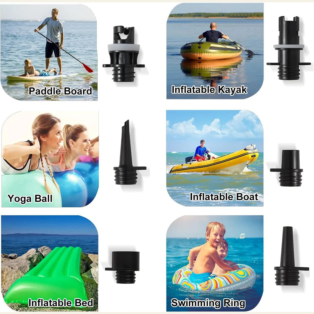 6Pcs Kayak Air Pump Tube Adaptor Inflatable Boat SUP Pump Adapter Air-Pump Hose Connector Paddle SUP Board Boat Accessories