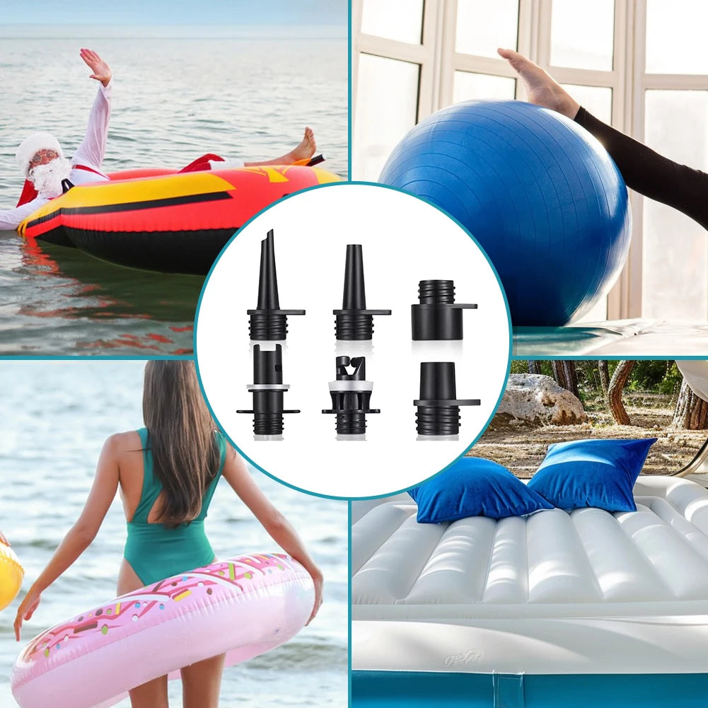 6Pcs Kayak Air Pump Tube Adaptor Inflatable Boat SUP Pump Adapter Air-Pump Hose Connector Paddle SUP Board Boat Accessories