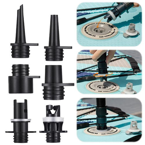 6Pcs Kayak Air Pump Tube Adaptor Inflatable Boat SUP Pump Adapter Air-Pump Hose Connector Paddle SUP Board Boat Accessories