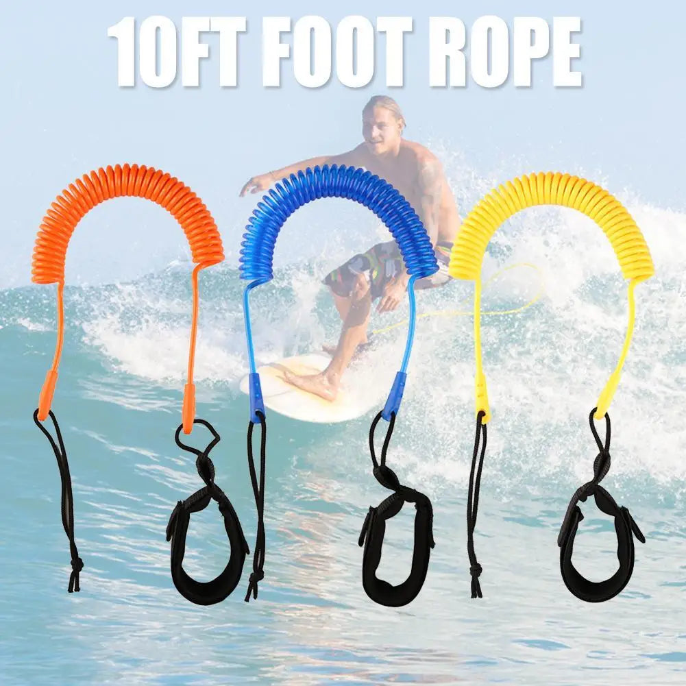 3 Meters Coiled Lanyard Stand Up Paddle Board Surfboard Leash Leg Rope