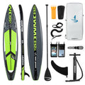 WKERSIY 12'6" Inflatable Paddle Board - Racing SUP with High-Speed Linear Design.