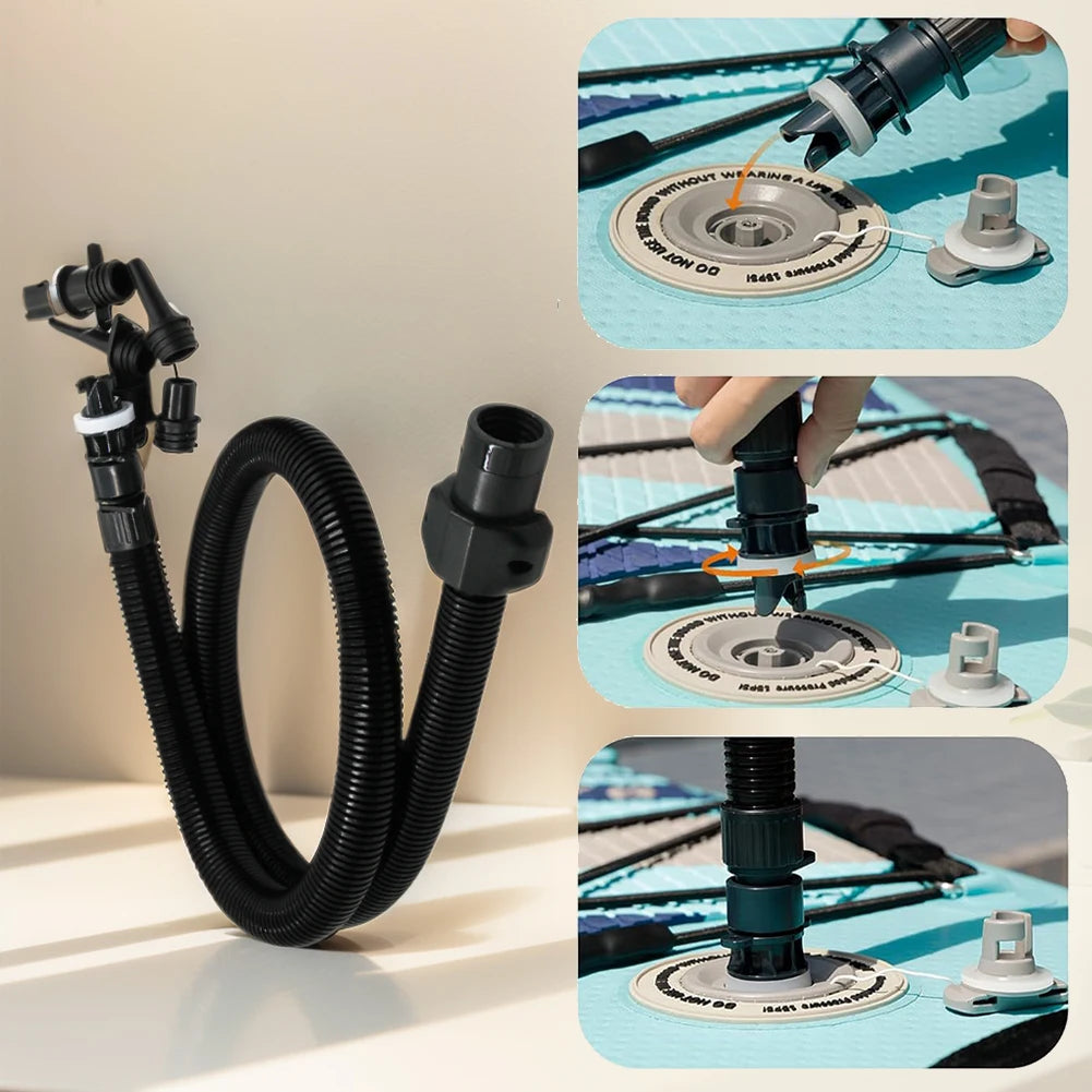 6Pcs Kayak Air Pump Tube Adaptor Inflatable Boat SUP Pump Adapter Air-Pump Hose Connector Paddle SUP Board Boat Accessories